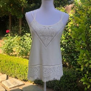 Express Ivory Lace Strappy Camisole XS